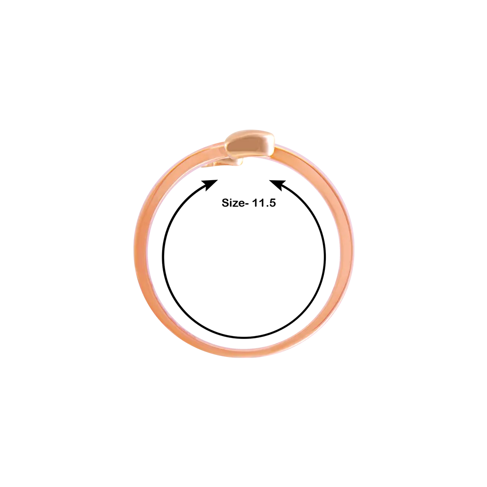 14k (585) Rose Gold And Diamond Ring For Women