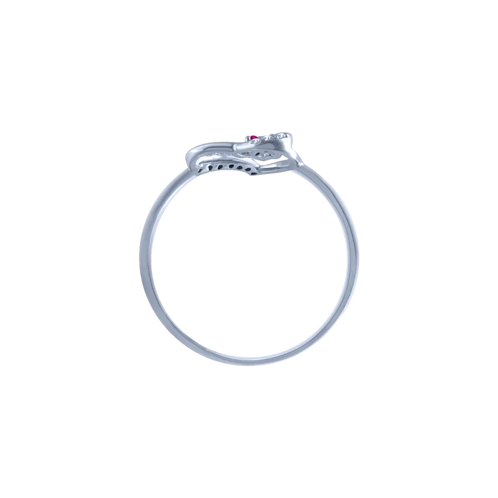 14k (585) White Gold And Diamond Ring For Women