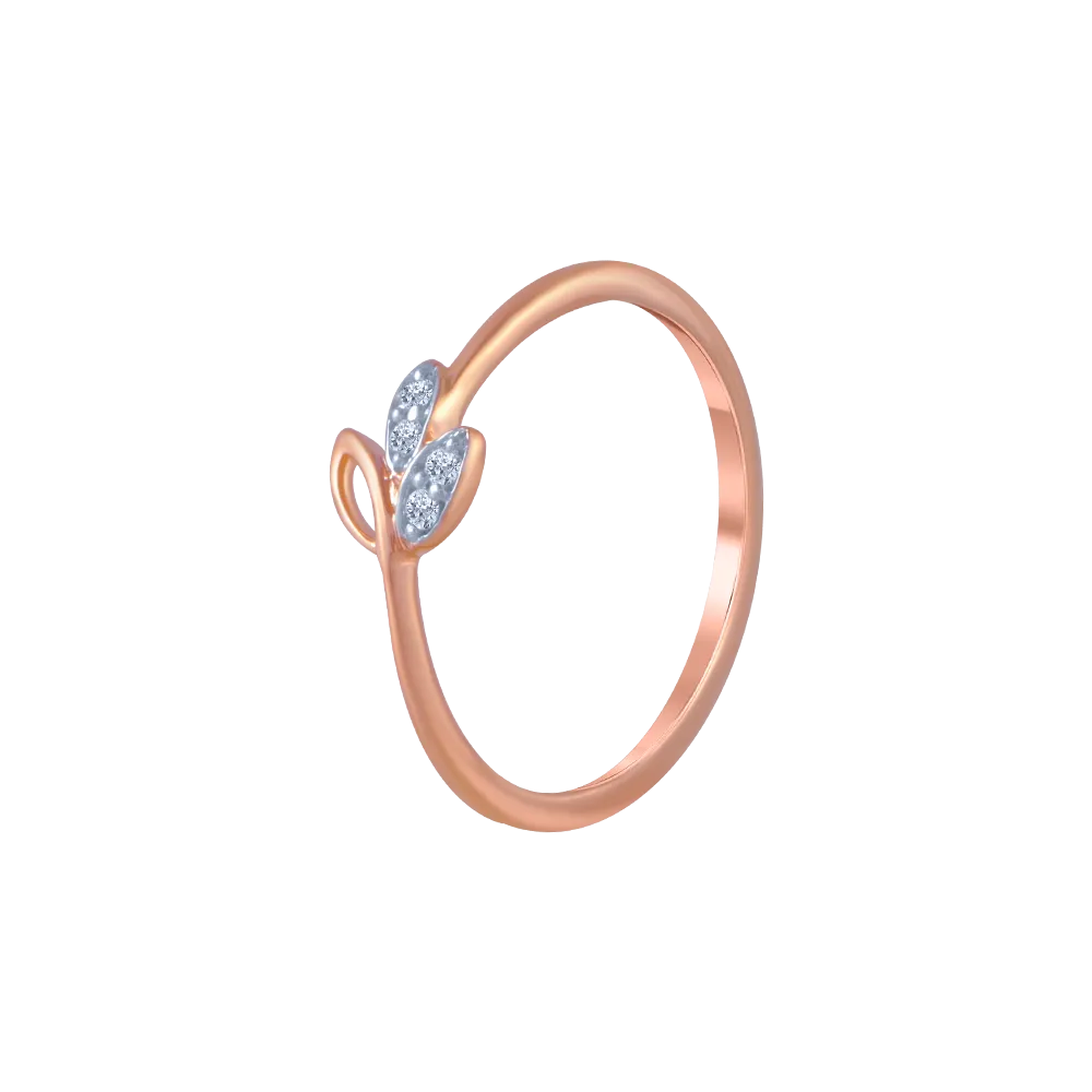14KT (585) Rose Gold And Diamond Ring For Women