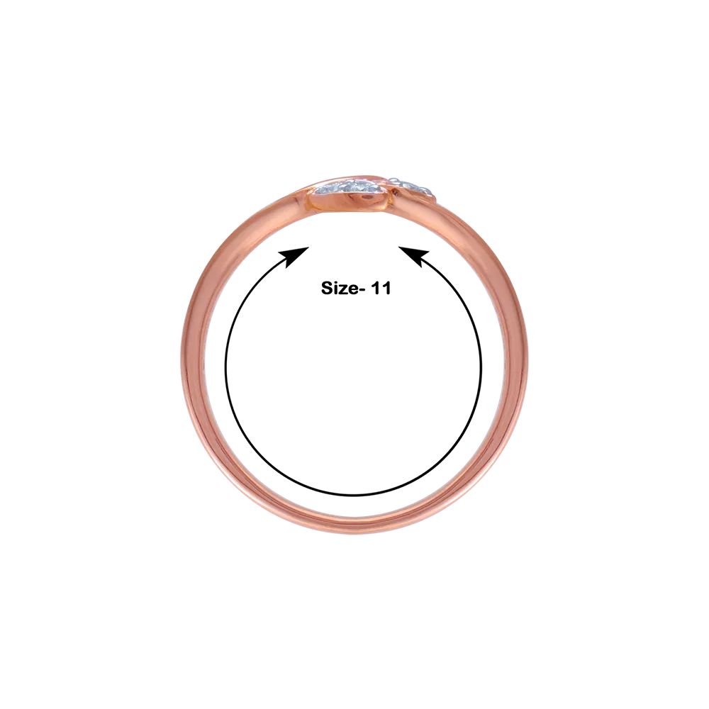 14KT (585) Rose Gold And Diamond Ring For Women