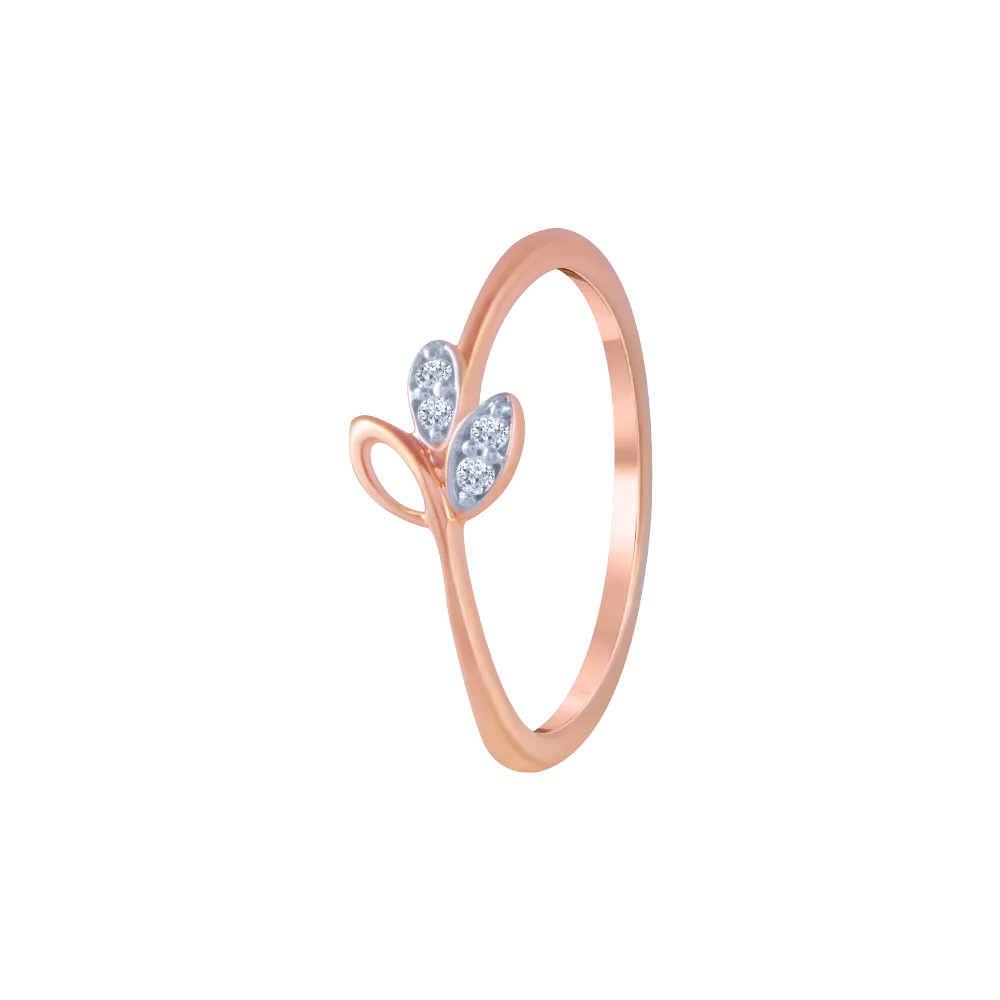 14KT (585) Rose Gold And Diamond Ring For Women