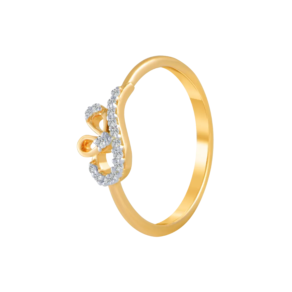 14KT (585) Yellow Gold And Diamond Ring For Women