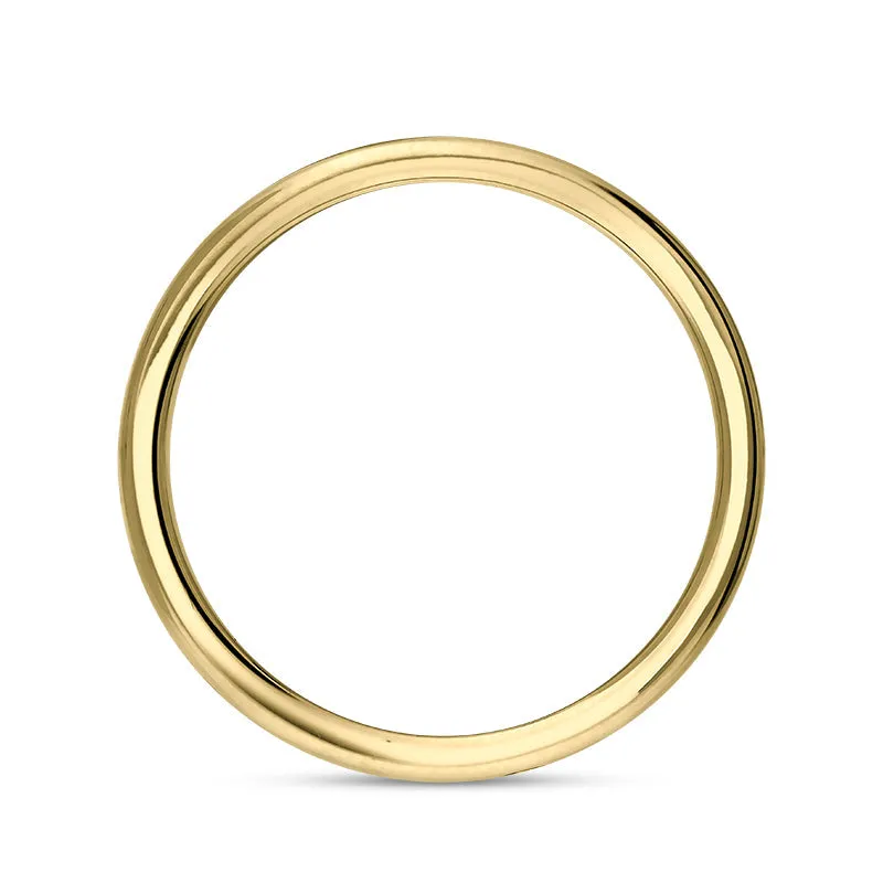 18ct Yellow Gold 0.12ct Diamond King's Coronation Hallmark 3mm Ring D
