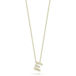 18kt Gold Roberto Coin Love Letter &#34;E&#34; Necklace