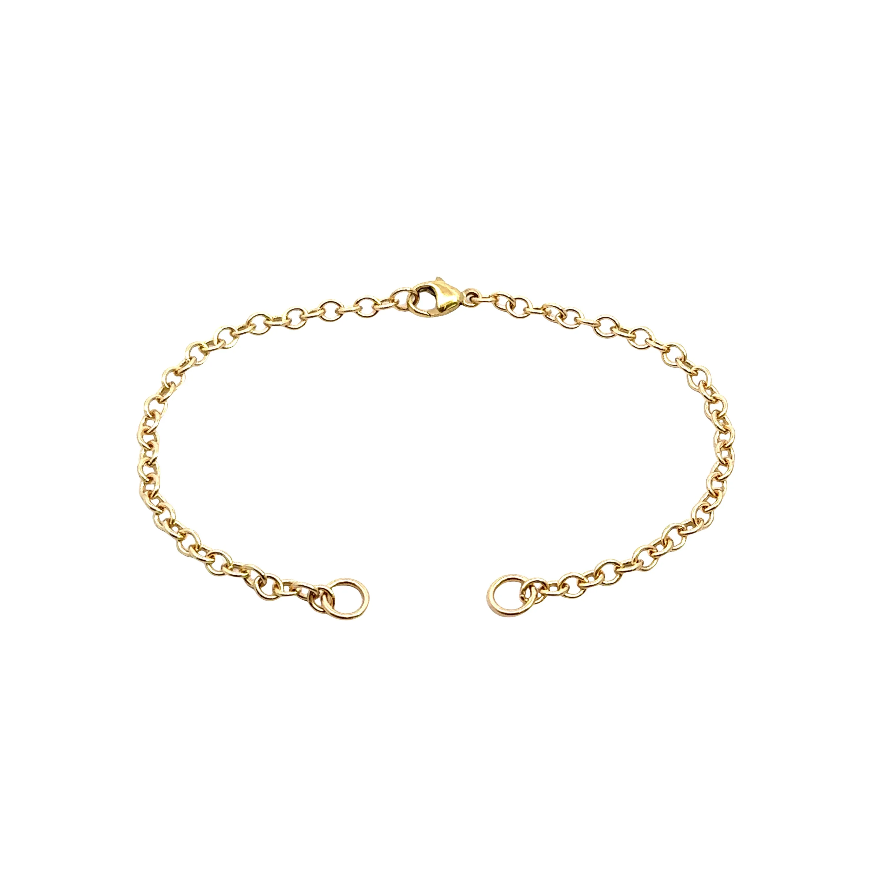 3mm Yellow Gold Chain Hinge Bracelet
