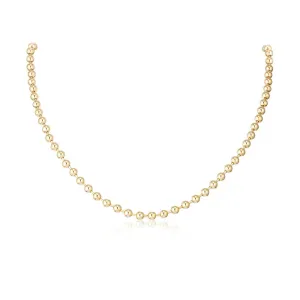 4mm Gold Bead Necklace