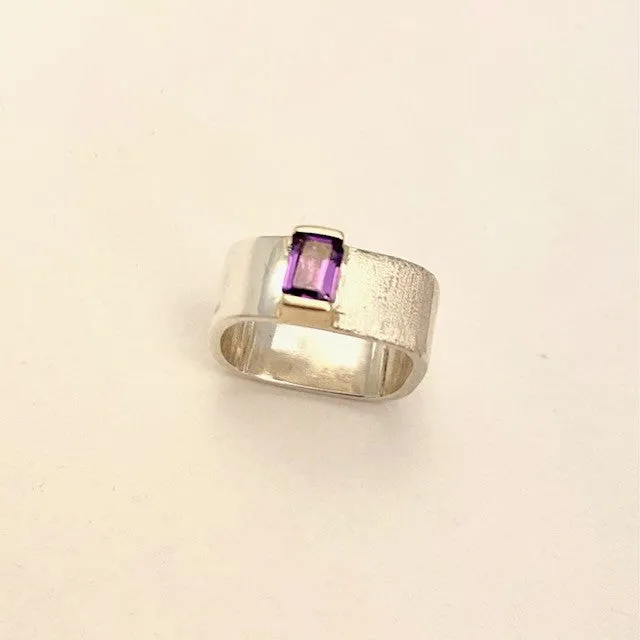 Amethyst Channel Ring Size 6.5