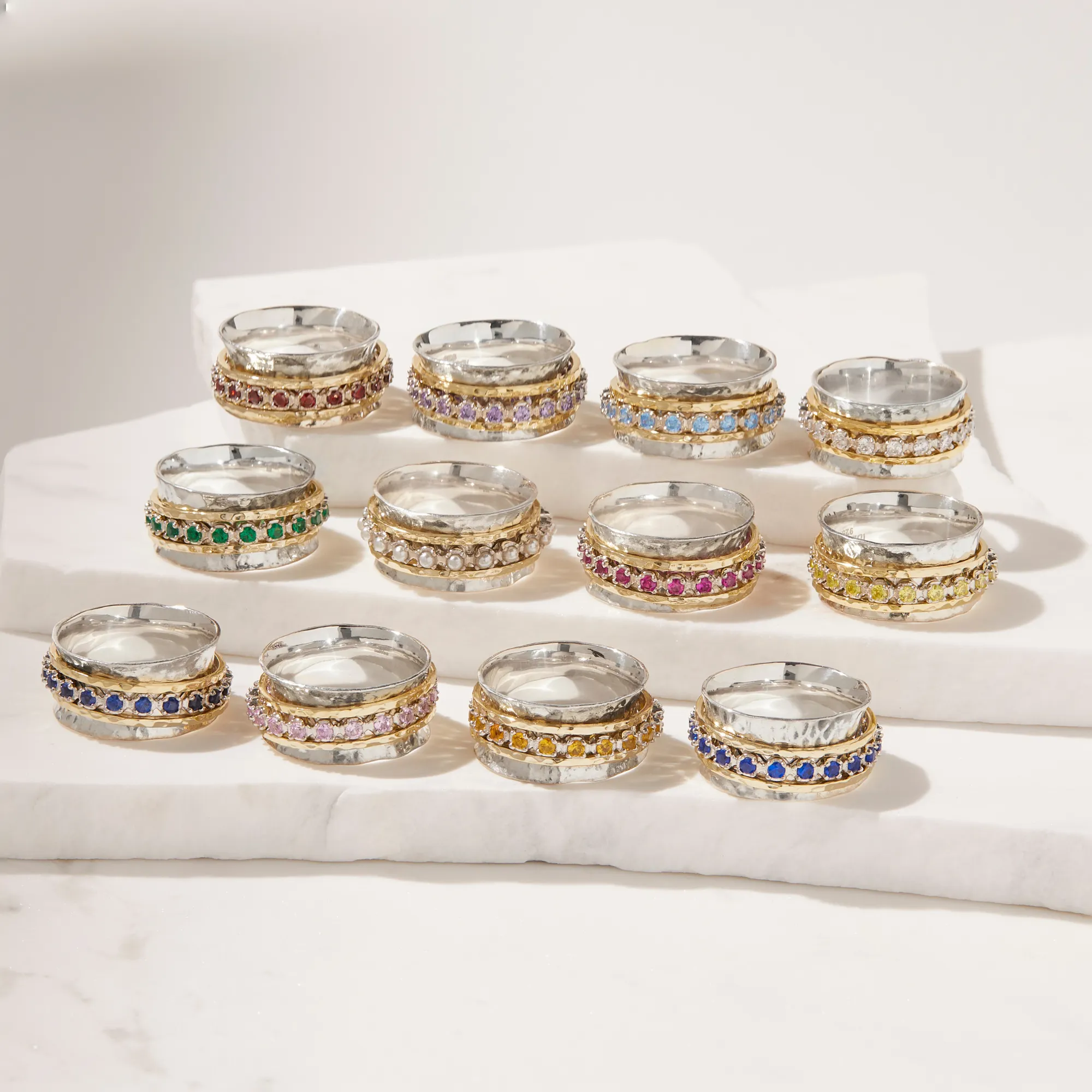Aria Birthstone Spinner Ring  - May