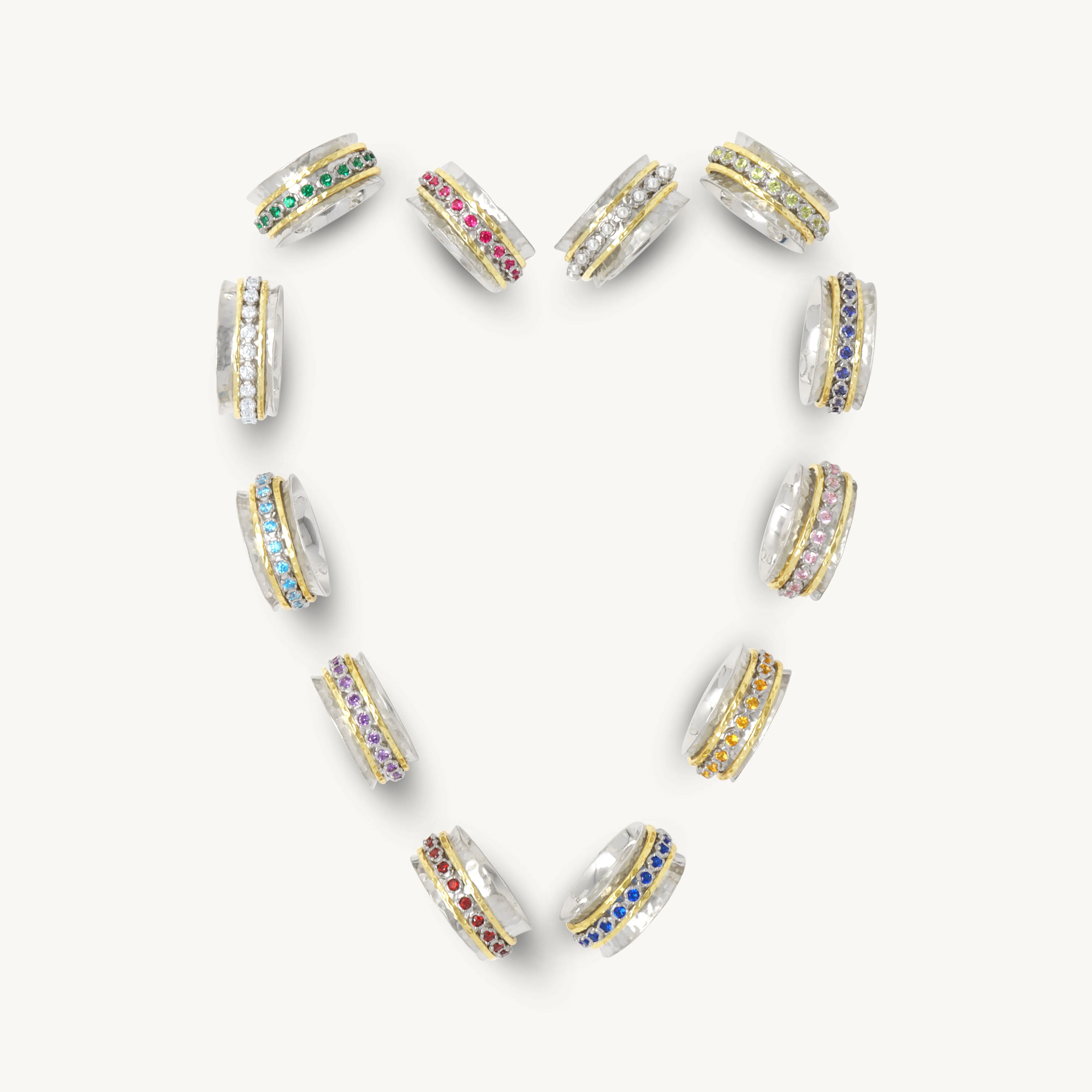 Aria Birthstone Spinner Ring  - May