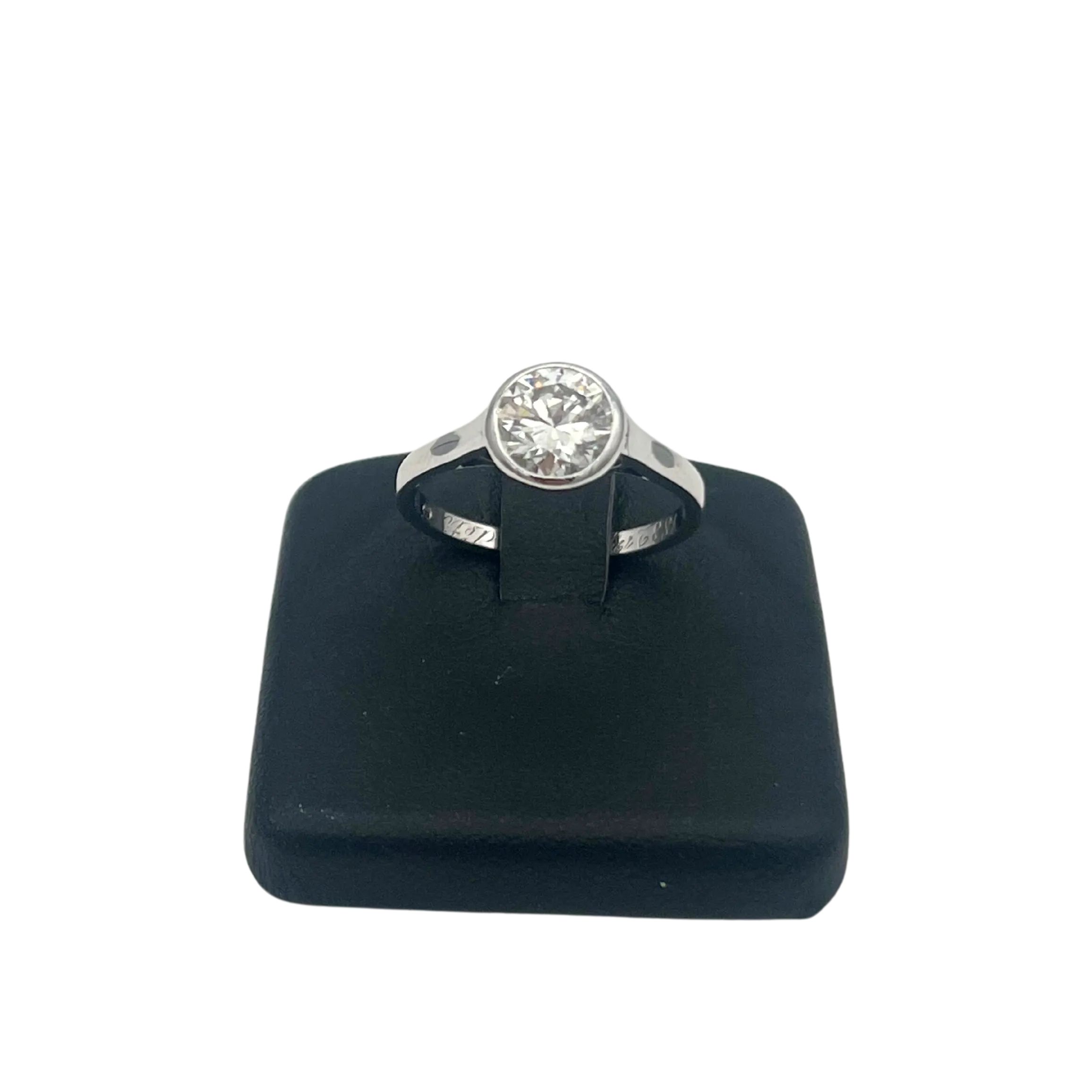 Art Deco 1.30ct Old European Cut Bezel Set Solitaire Diamond Circa 1932