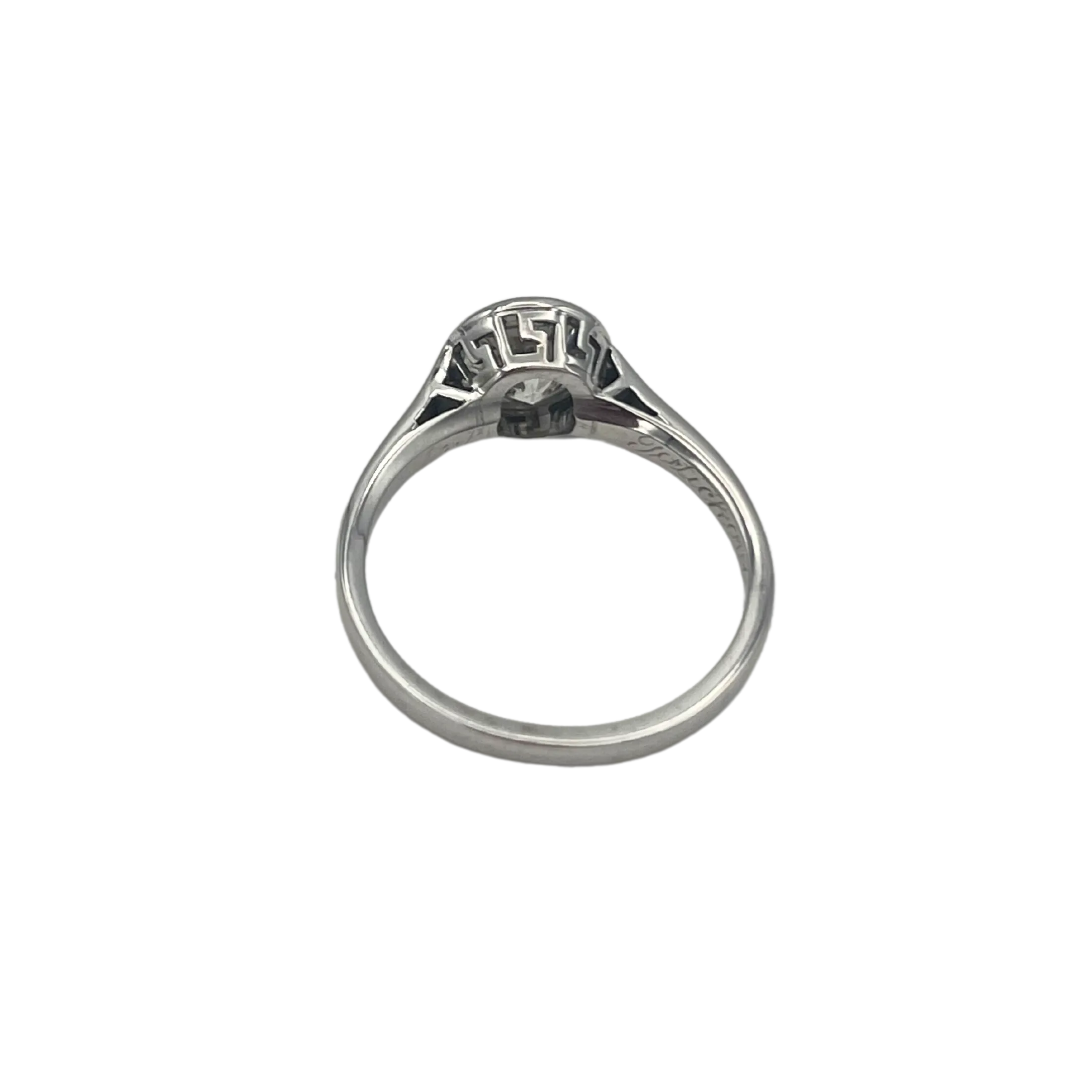 Art Deco 1.30ct Old European Cut Bezel Set Solitaire Diamond Circa 1932