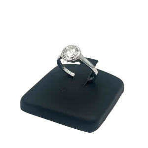 Art Deco 1.30ct Old European Cut Bezel Set Solitaire Diamond Circa 1932