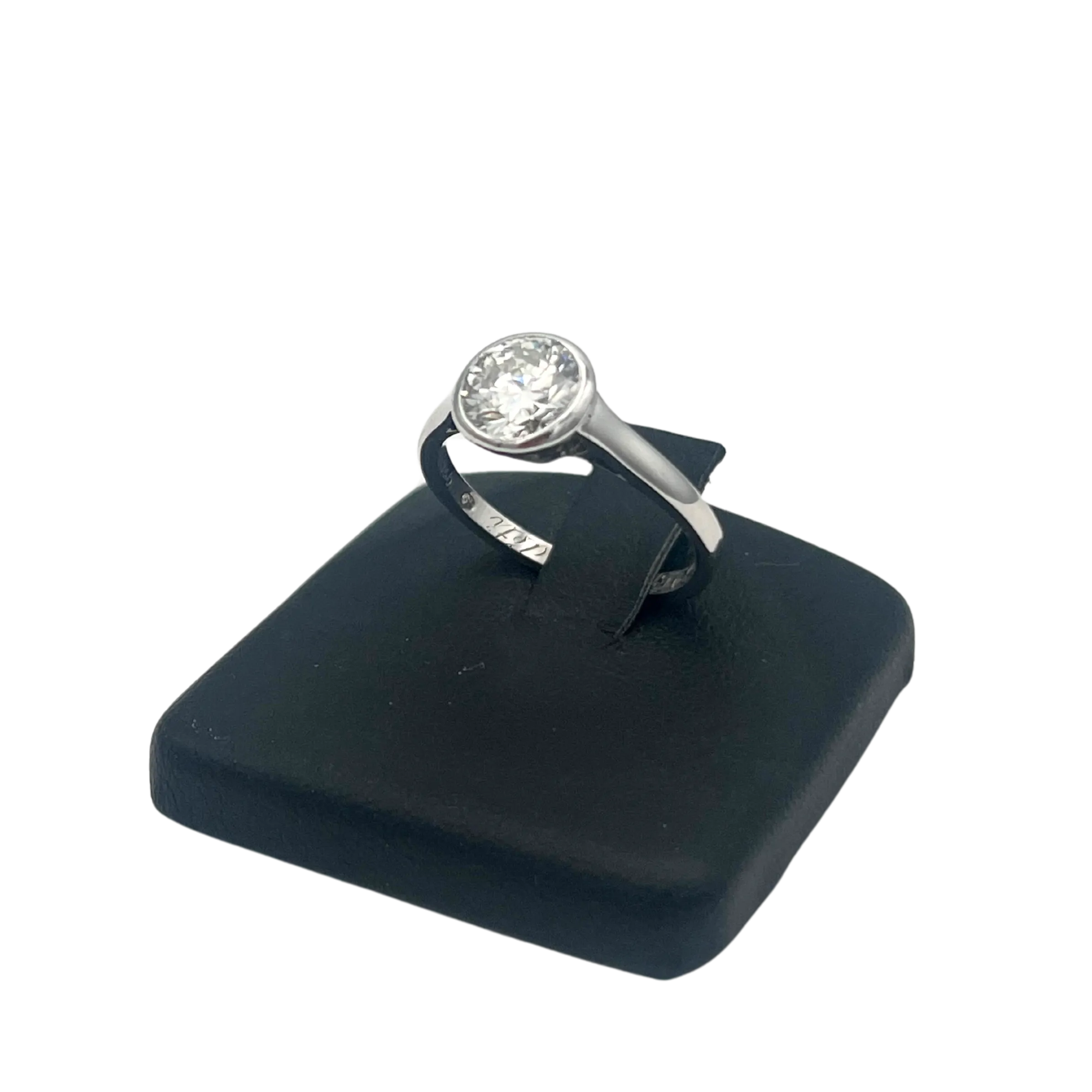 Art Deco 1.30ct Old European Cut Bezel Set Solitaire Diamond Circa 1932