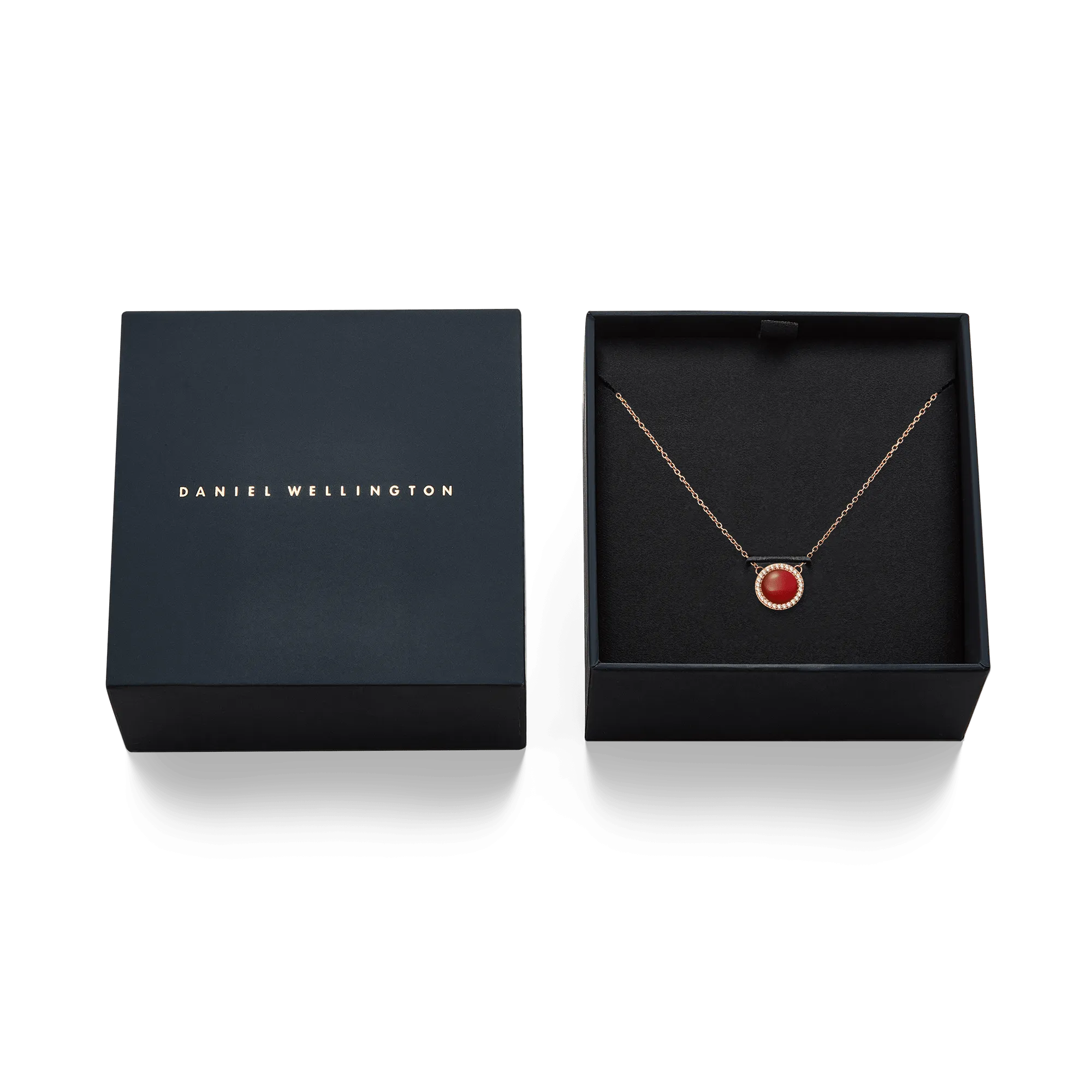 Audrey Necklace  Red Agathe Rose Gold