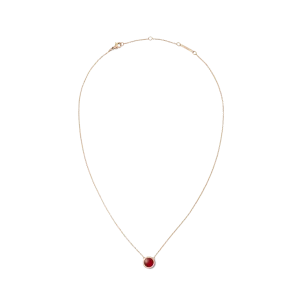 Audrey Necklace  Red Agathe Rose Gold