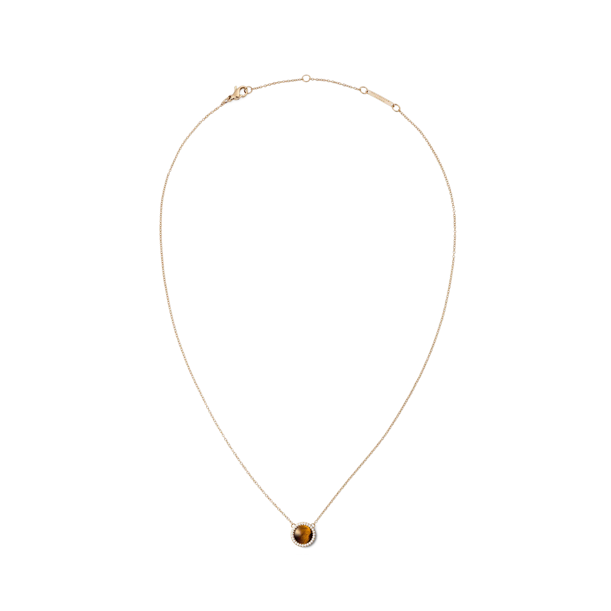 Audrey Necklace Tiger Eye Rose Gold