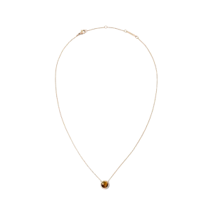 Audrey Necklace Tiger Eye Rose Gold