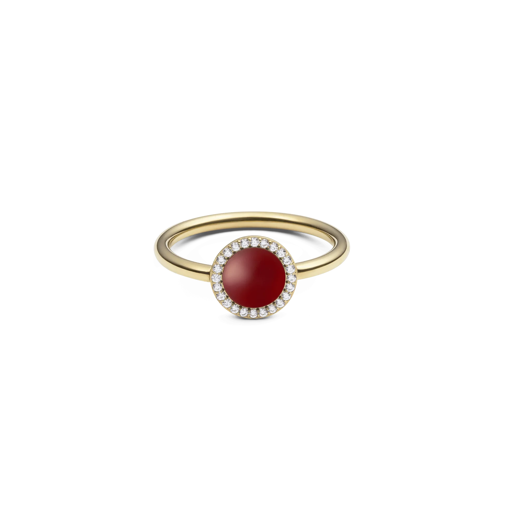 Audrey Ring  Red Agathe Gold
