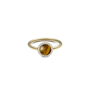 Audrey Ring Tiger Eye Gold