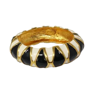 Black White Enamel Bracelet