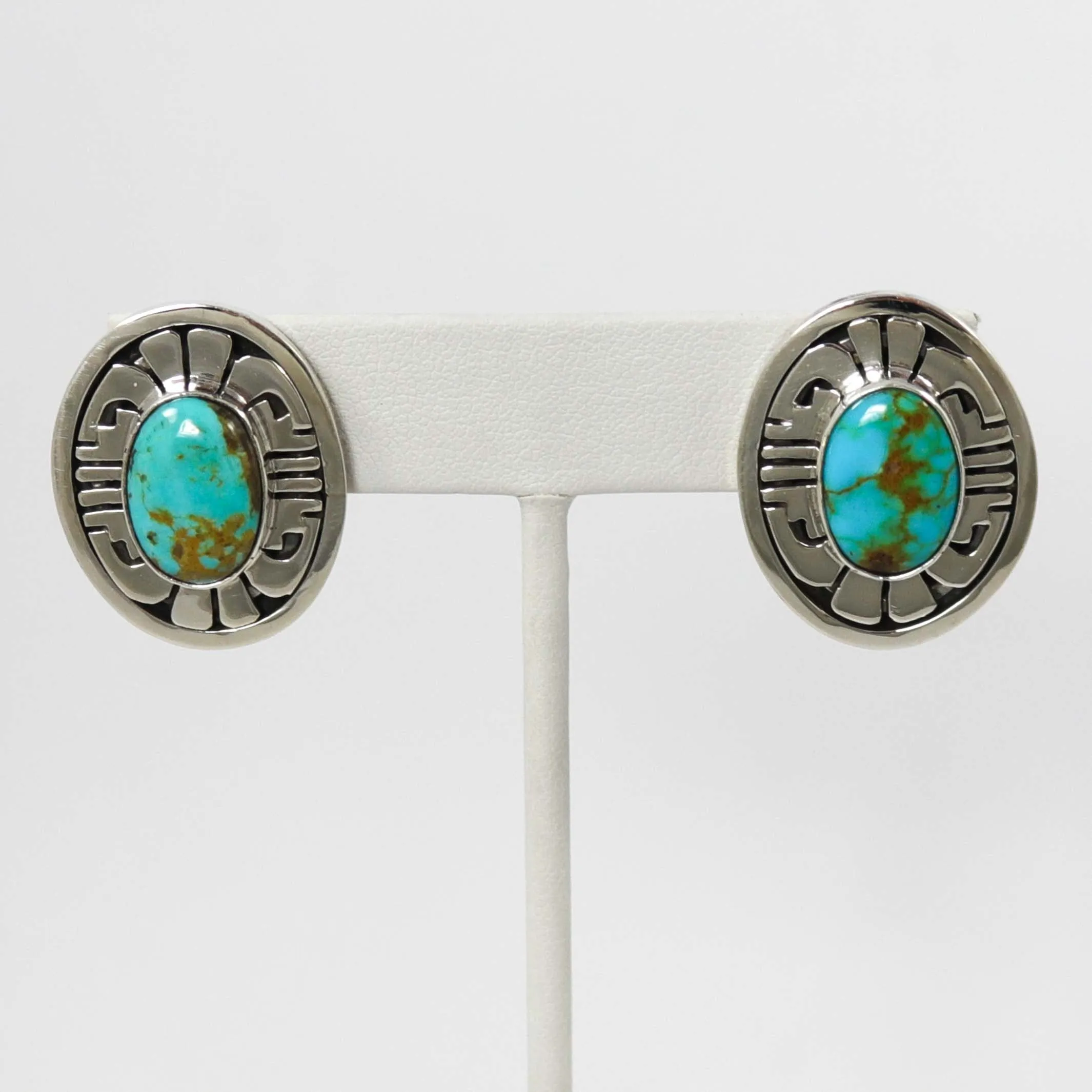 Blue Gem Turquoise Earrings