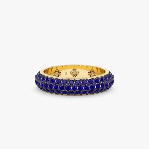 Blue Sapphire Dome Eternity Ring, Gem