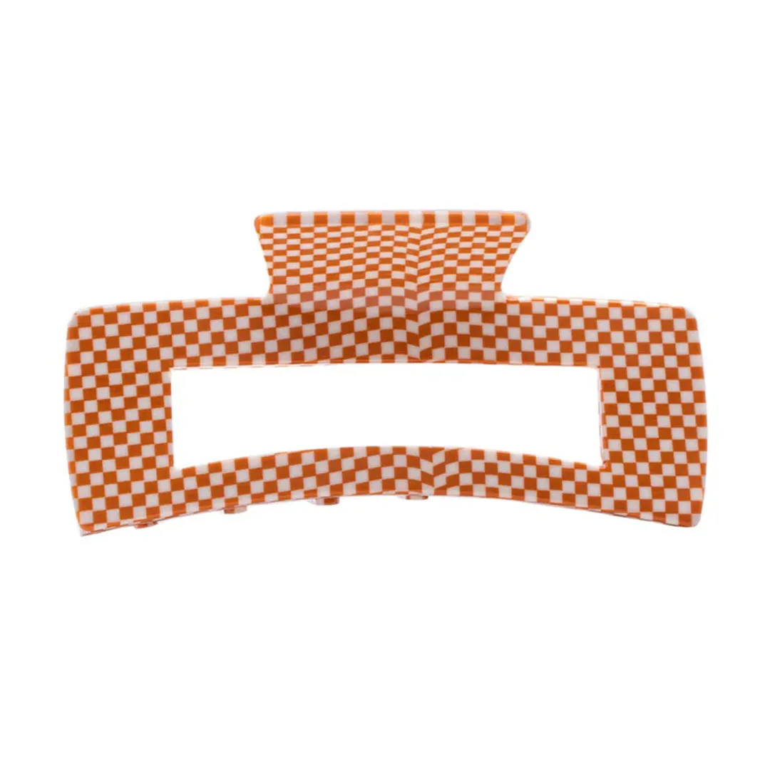 BOMBSHELL CLIP ORANGE CHECKER