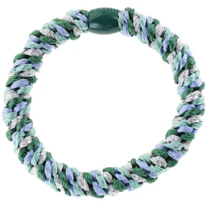 Bow's by St?r Braided Hair Elastic - Multi Blue/Green/Grey Glitter 6-pack