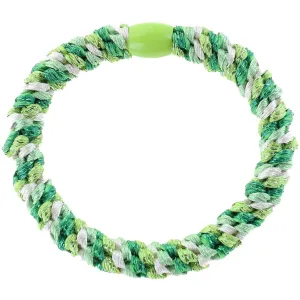 Bow's by St?r Braided Hair Elastic - Multi Green/Off-White Glitter 6-pack