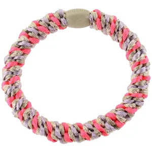 Bow's by St?r Braided Hair Elastic - Multi Neon Pink/Grey/Purple Glitter 6-pack