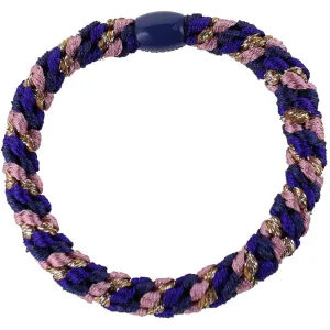Bow's by St?r Braided Hair Elastic - Multi Purple/Rose/Gold Glitter 6-pack