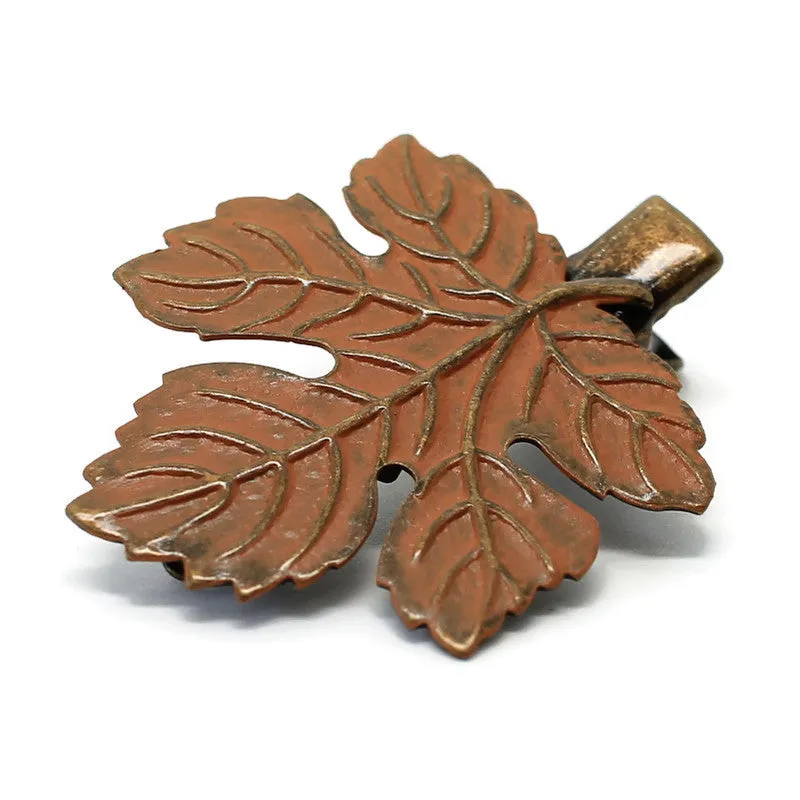 Branch Out Hair Clip - Hand Painted Fall Leaf on Alligator Clip