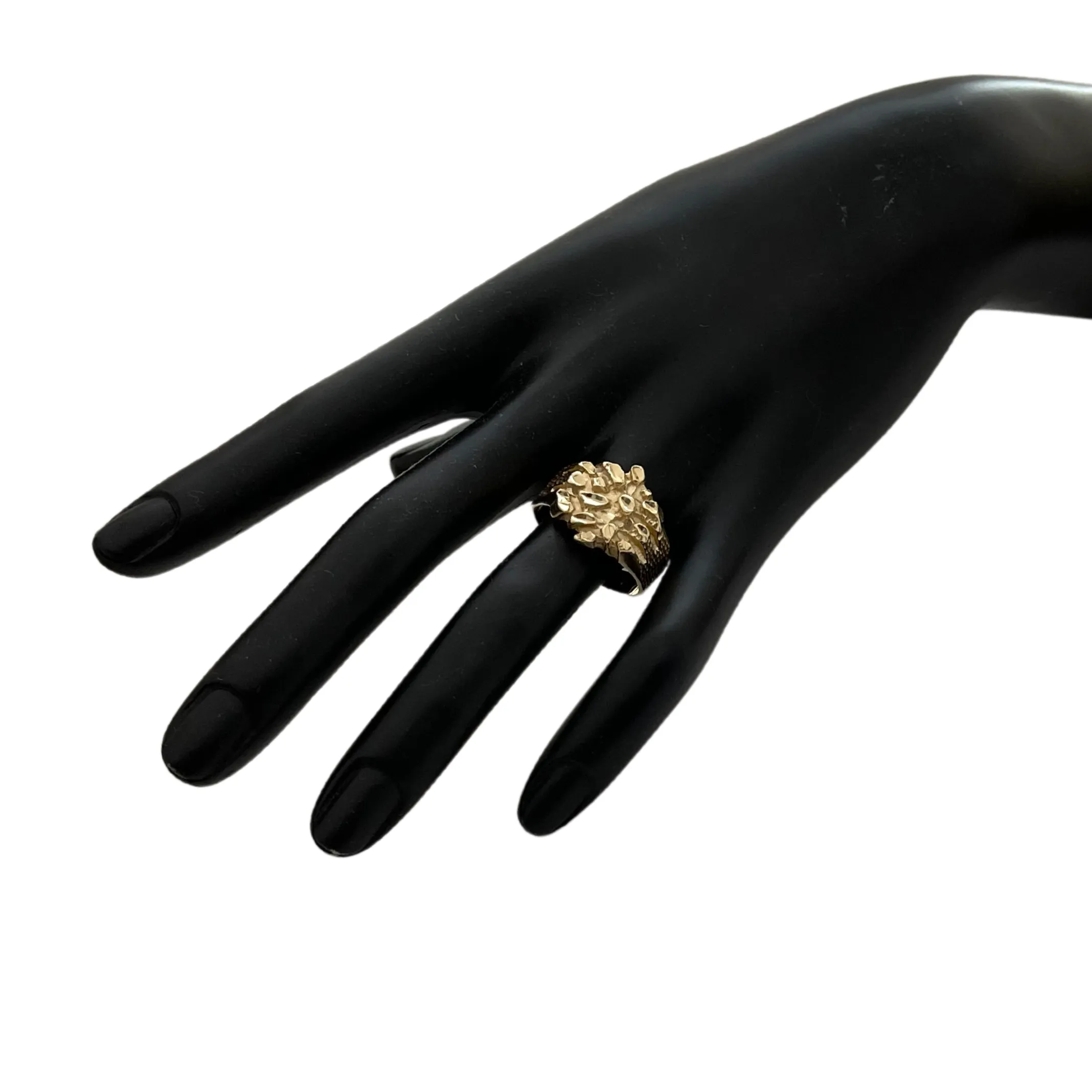 Brutalist Style Gold Ring