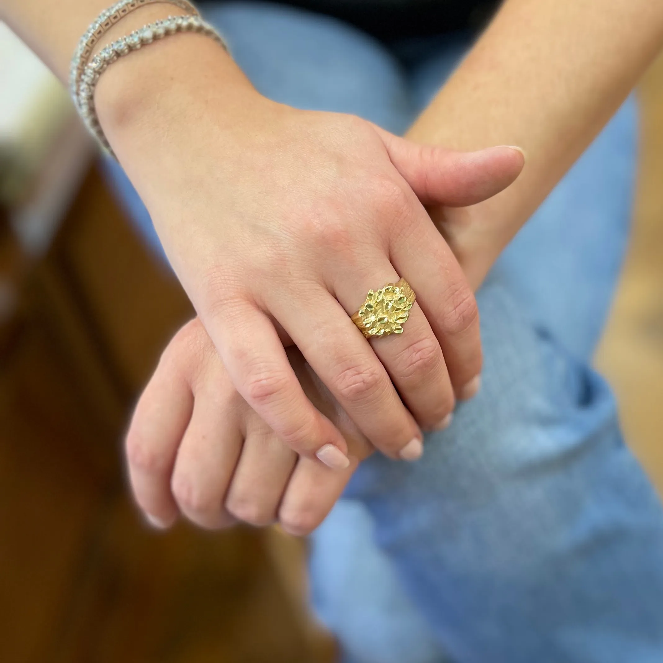 Brutalist Style Gold Ring