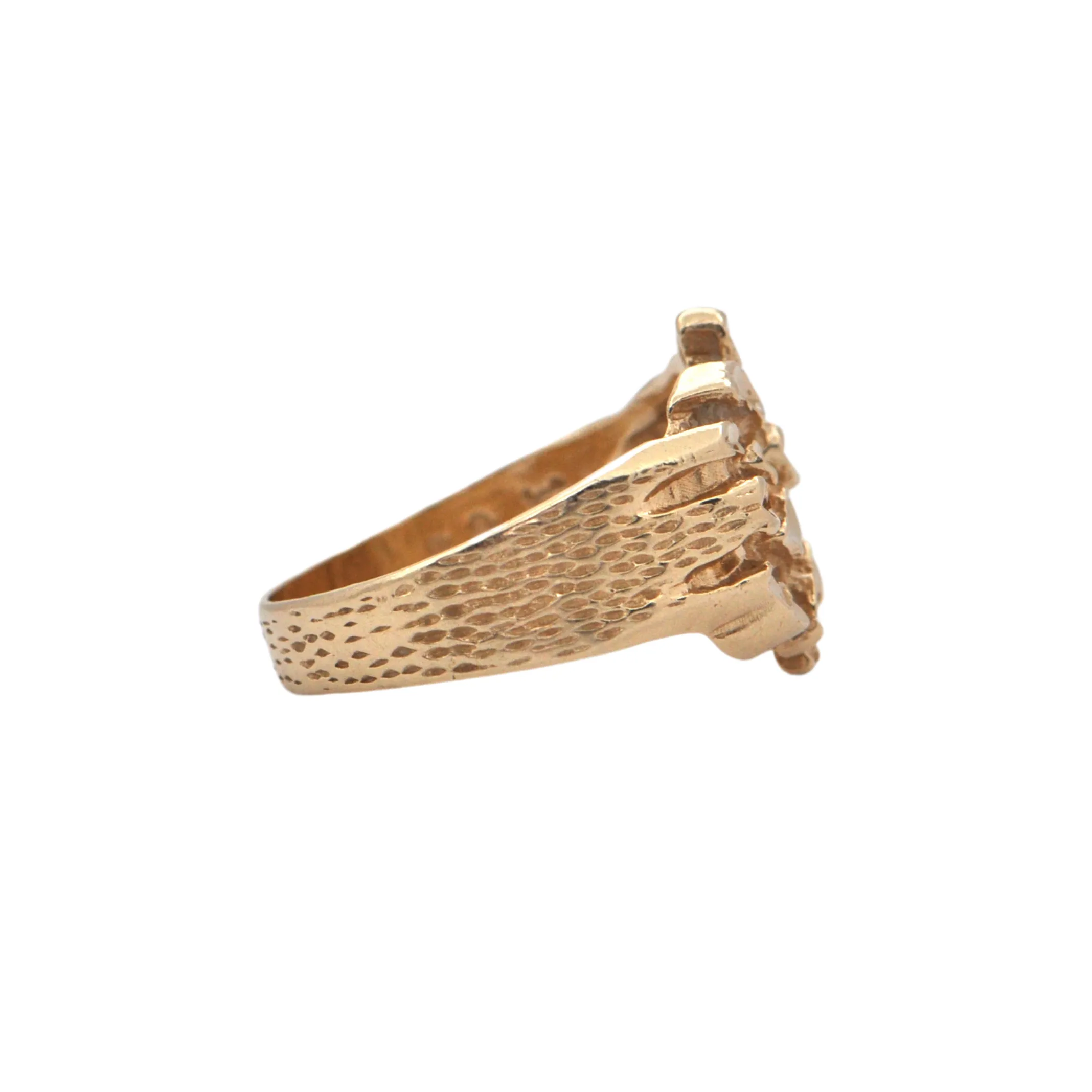 Brutalist Style Gold Ring
