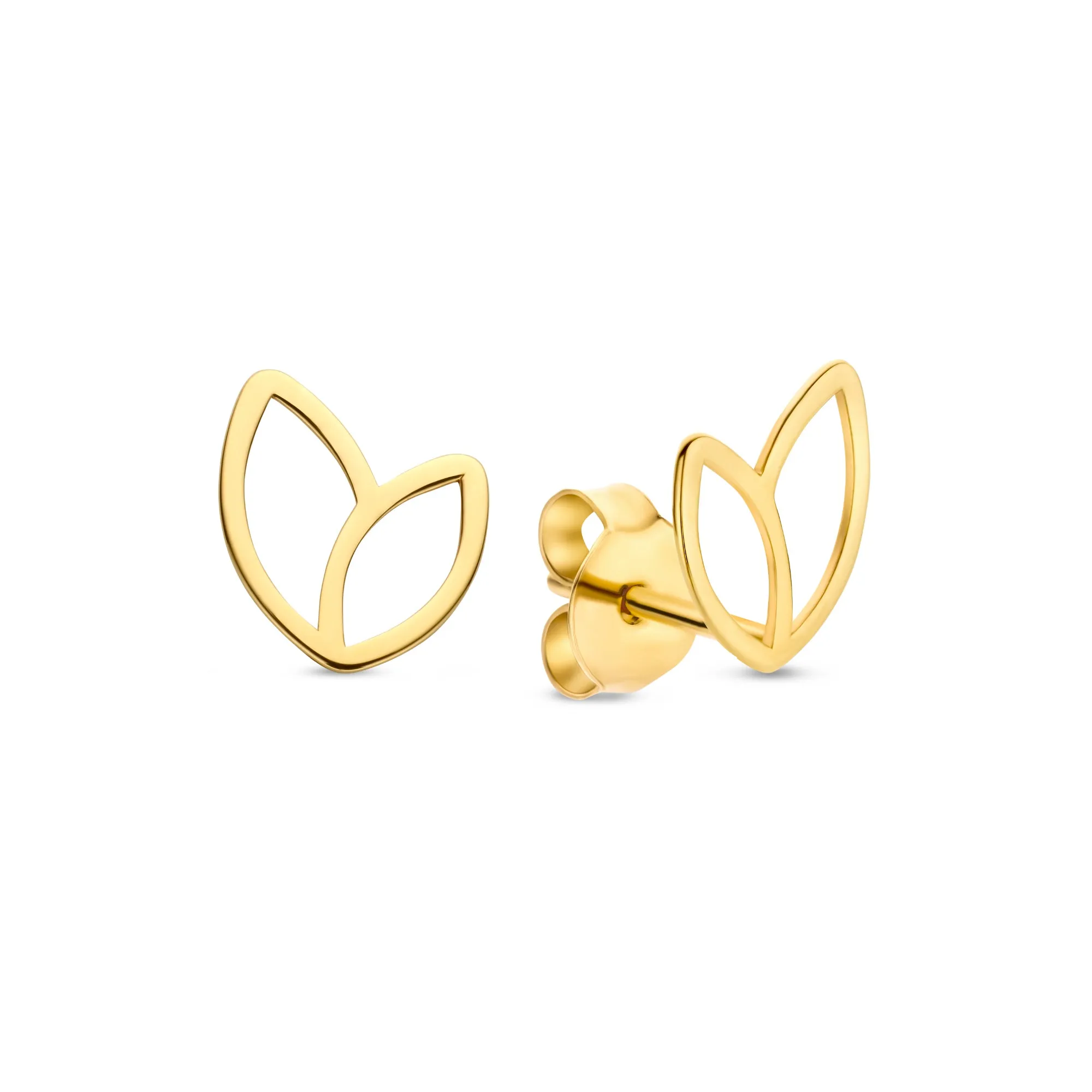 Cadeau d'Isabel 14 karat gold bracelet and ear studs set with pearls
