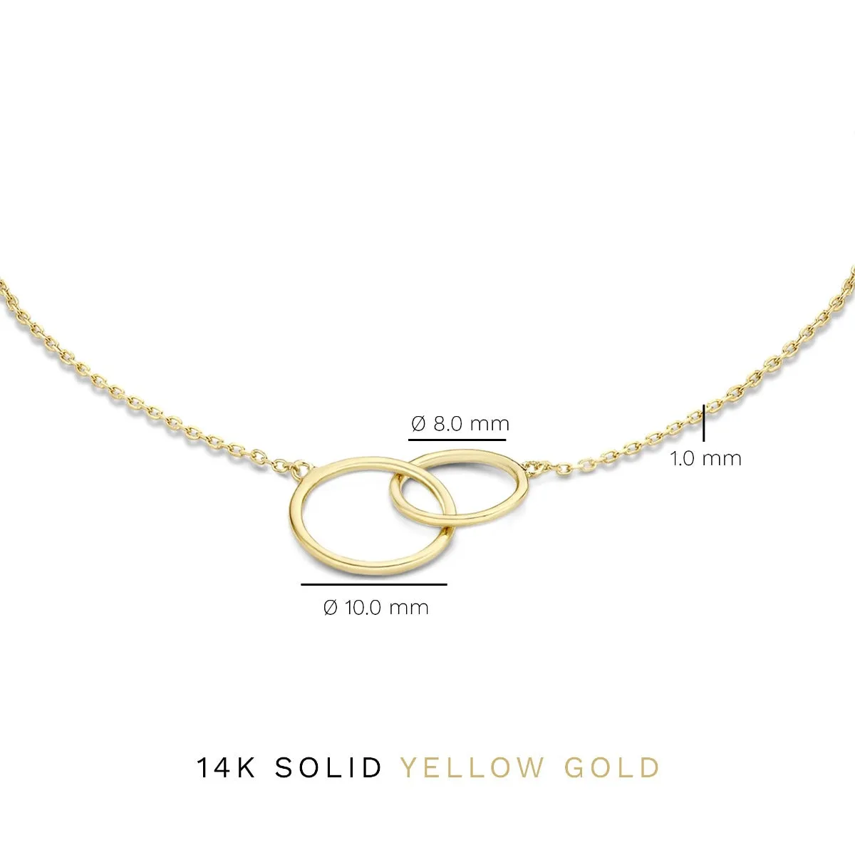 Cadeau d'Isabel 14 karat gold necklace & bracelet gift set with rings