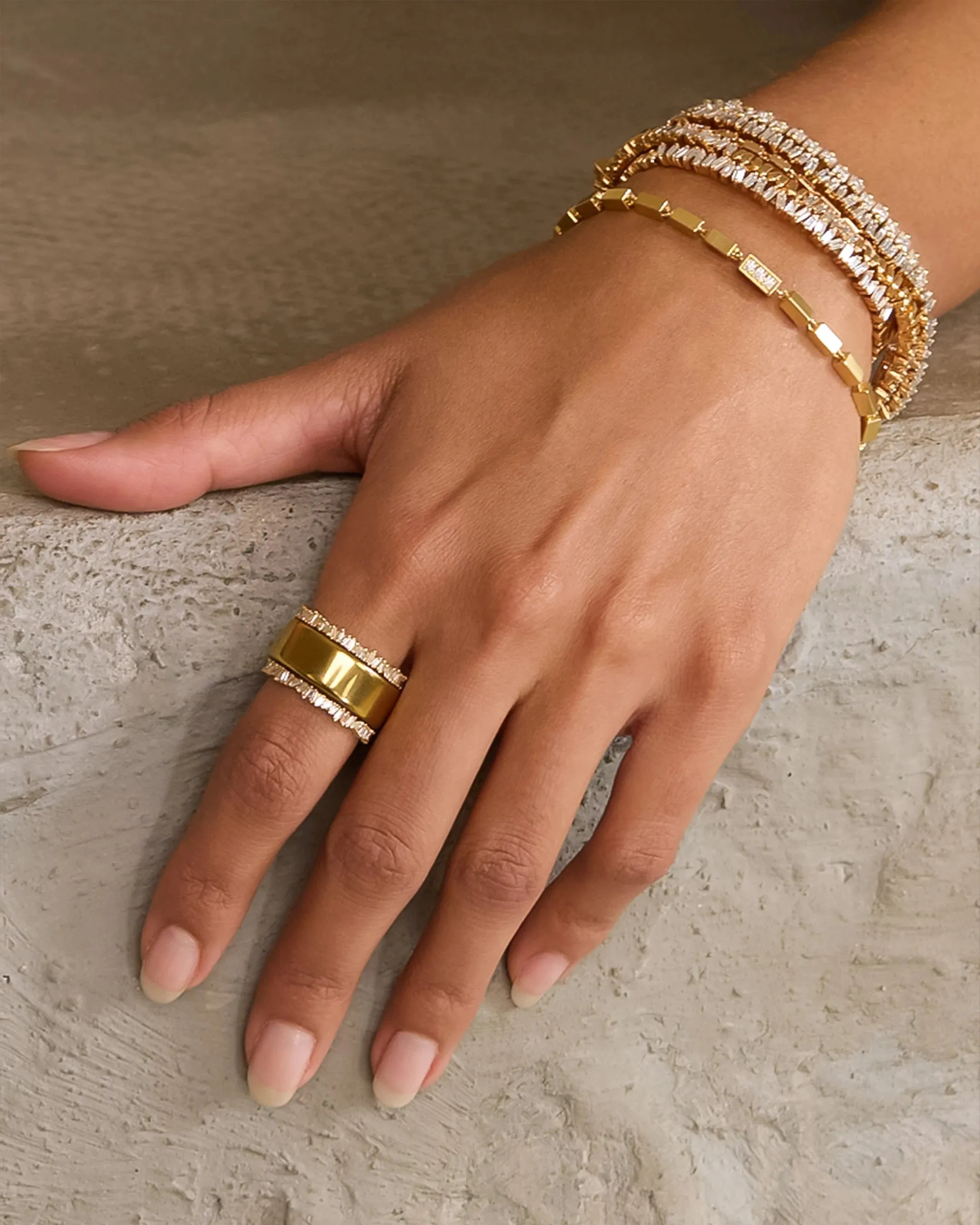 Classic Diamond Mini Baguette Eternity Ring Jackets