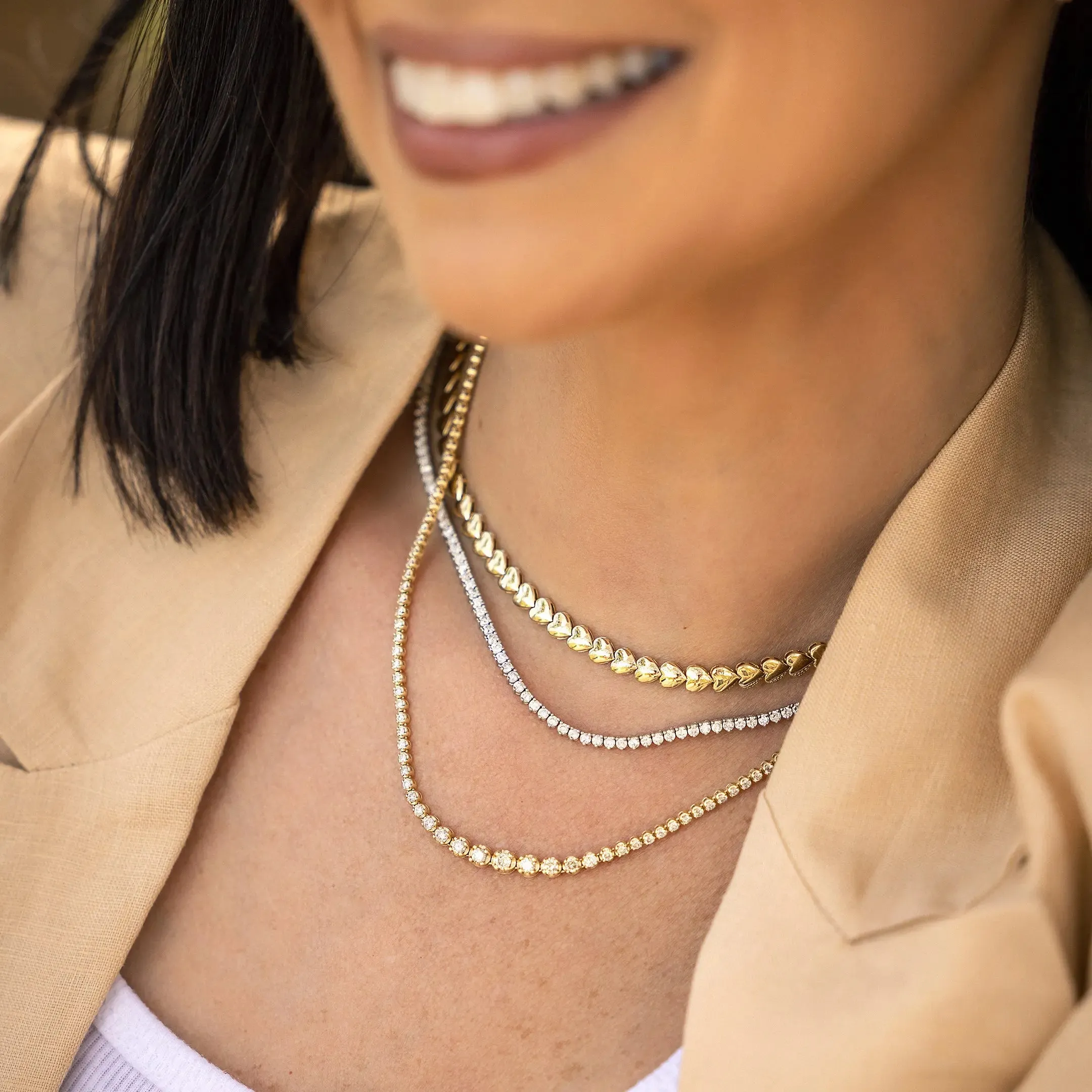 Claudia Diamond Tennis Necklace