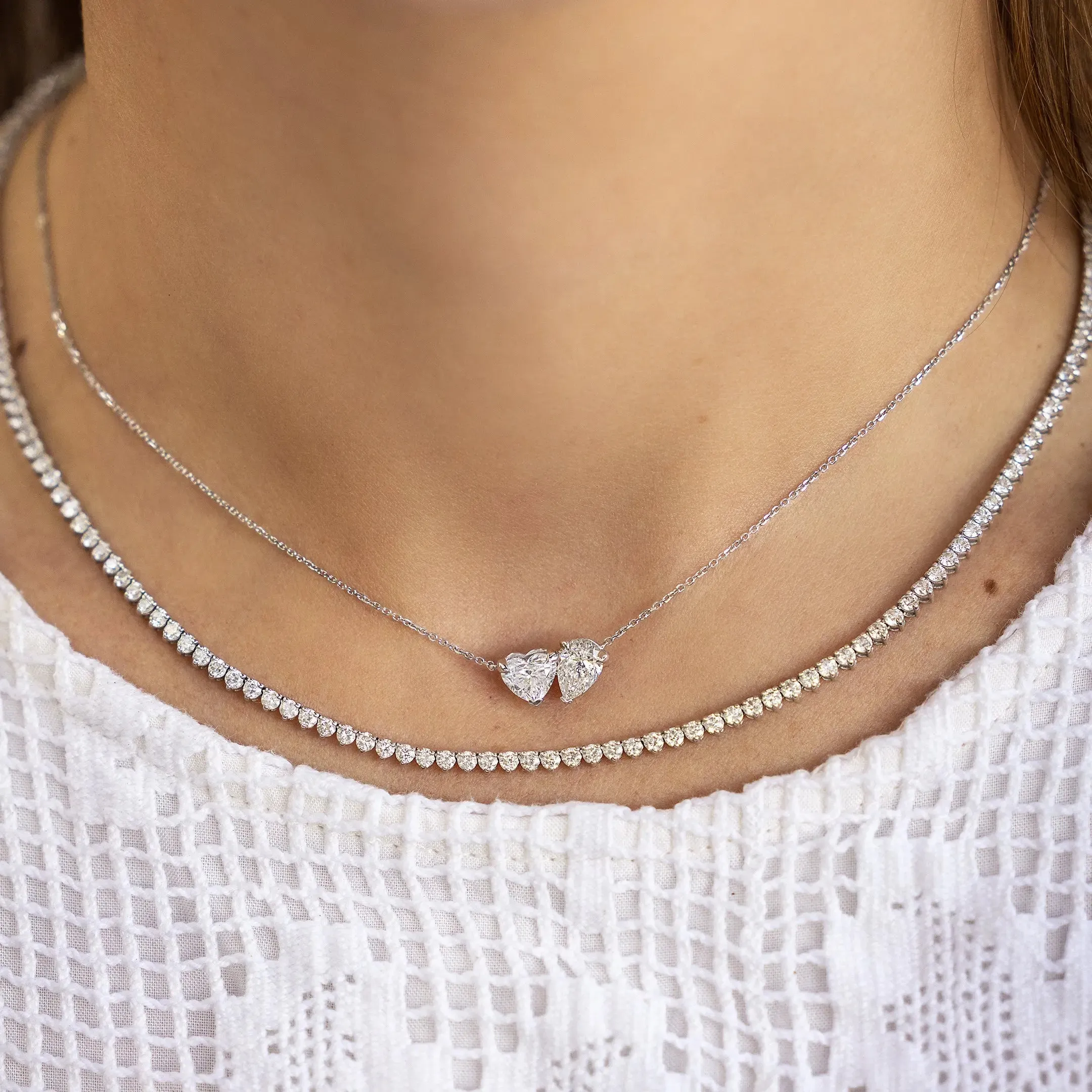 Claudia Diamond Tennis Necklace