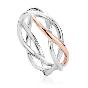 Clogau Eternal Love Sterling Silver Weave Ring D D