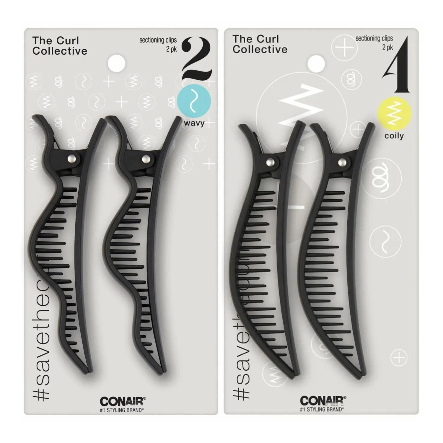 Conair Sectioning Hair Clips 2pcs