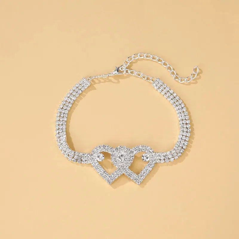 Crystal Heart Anklet