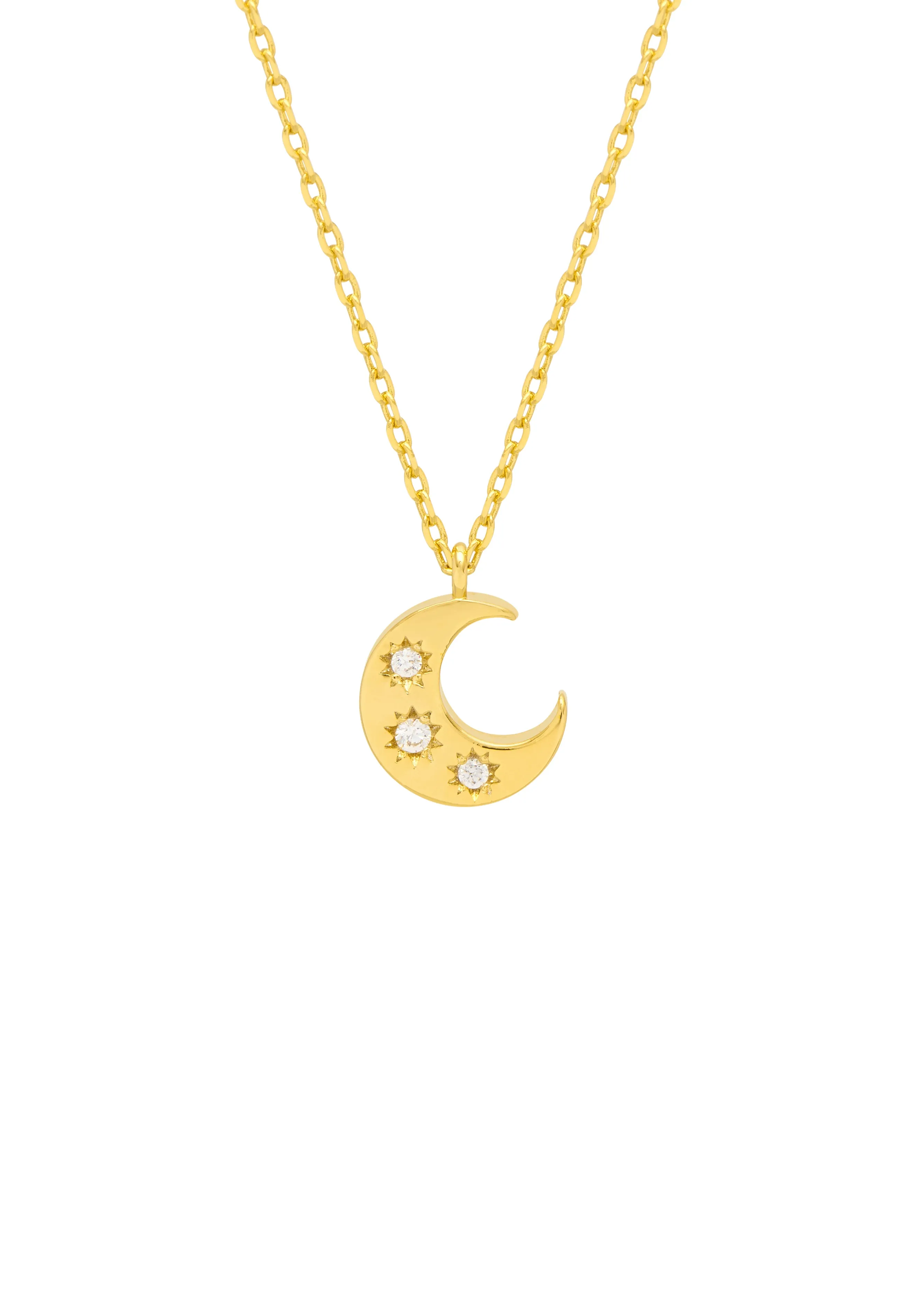 CZ Moon Pendant