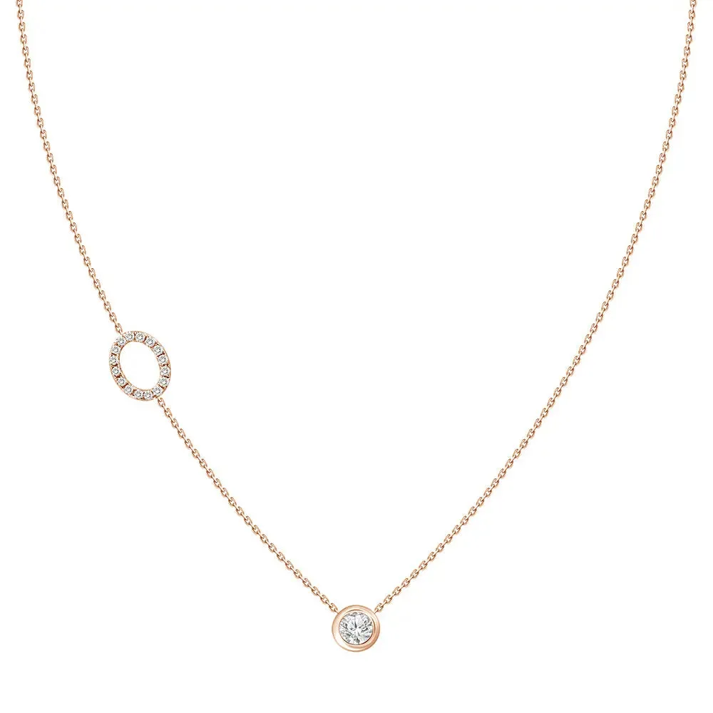 Diamond Letter Pendant Necklace