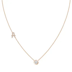 Diamond Letter Pendant Necklace