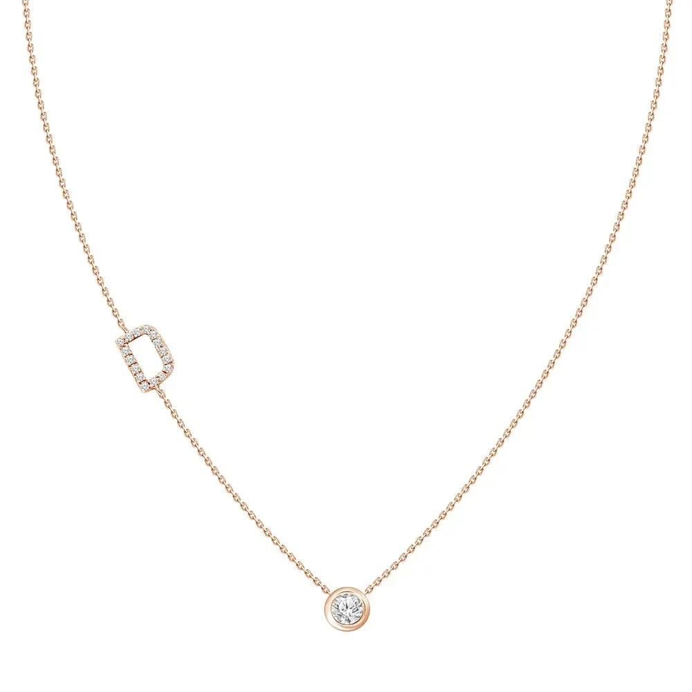 Diamond Letter Pendant Necklace