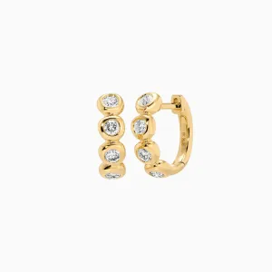 Diamond Pillow Huggie Earring