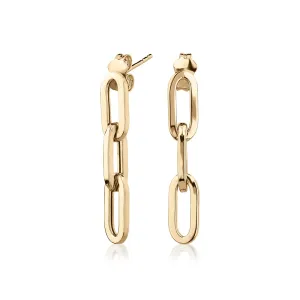 Drop earrings in 10 carat yellow gold