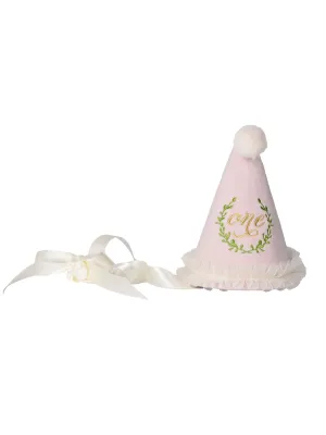 Embroidered Party Hat - Pink